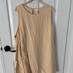 H&M Beige Sleeveless Mini Dress
